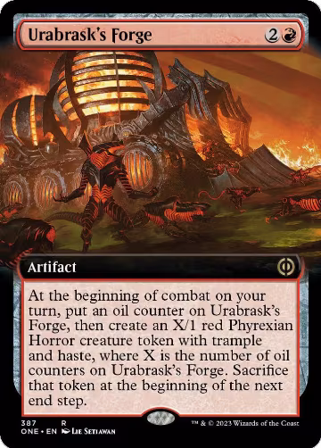 Urabrask's Forge (Extended Art) (387), Phyrexia: All Will Be One — Magic card price