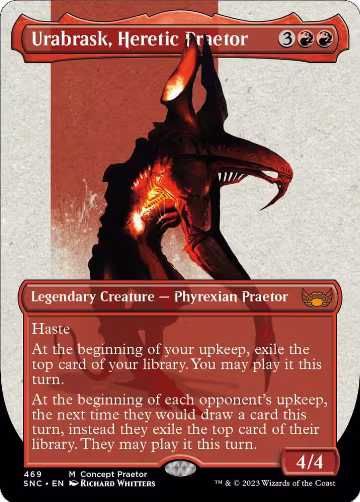 Urabrask, Heretic Praetor (Concept Praetor) (Step-And-Compleat Foil) (469), Phyrexia: All Will Be One — Magic card price