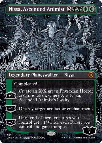Nissa, Ascended Animist (Borderless) (339), Phyrexia: All Will Be One — Magic card price