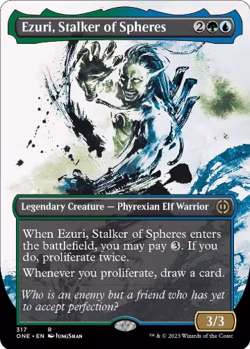 Ezuri, Stalker of Spheres (Showcase) (317), Phyrexia: All Will Be One — Magic card price
