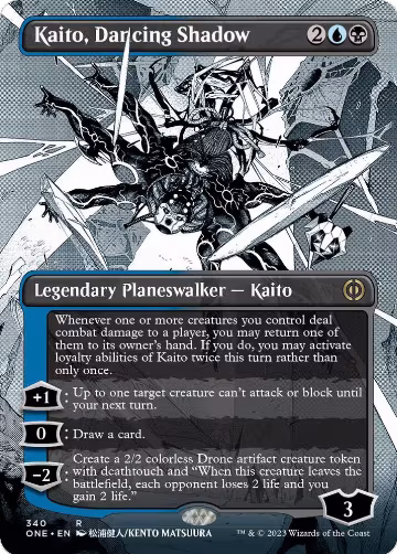 Kaito, Dancing Shadow (Borderless) (340), Phyrexia: All Will Be One — Magic card price
