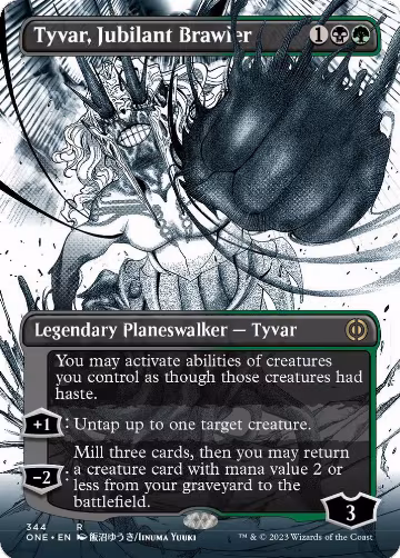 Tyvar, Jubilant Brawler (Borderless) (344), Phyrexia: All Will Be One — Magic card price