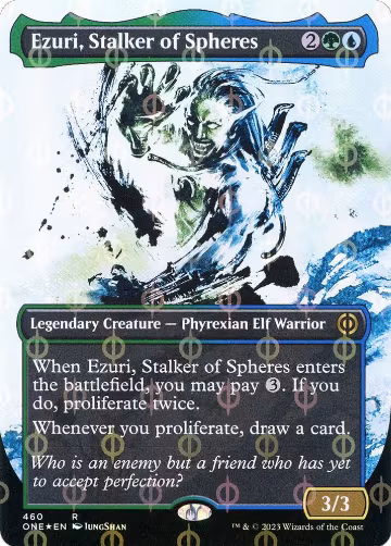 Ezuri, Stalker of Spheres (Showcase) (Step-and-Compleat Foil) (460), Phyrexia: All Will Be One — Magic card price