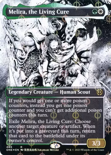 Melira, the Living Cure (Borderless) (Step-and-Compleat Foil) (469), Phyrexia: All Will Be One — Magic card price
