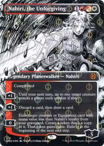 Nahiri, the Unforgiving (Borderless) (Step-and-Compleat Foil) (471), Phyrexia: All Will Be One — Magic card price