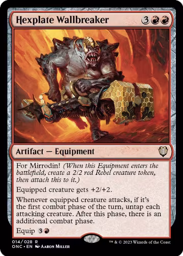 Hexplate Wallbreaker (14), Commander: Phyrexia: All Will Be One — Magic card price