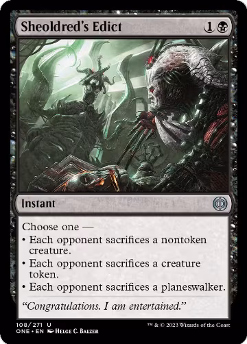 Sheoldred's Edict (108), Phyrexia: All Will Be One — Magic card price