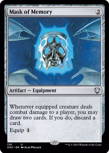 Mask of Memory (136), Commander: Phyrexia: All Will Be One — Magic card price