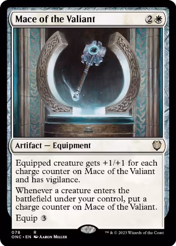 Mace of the Valiant (78), Commander: Phyrexia: All Will Be One — Magic card price