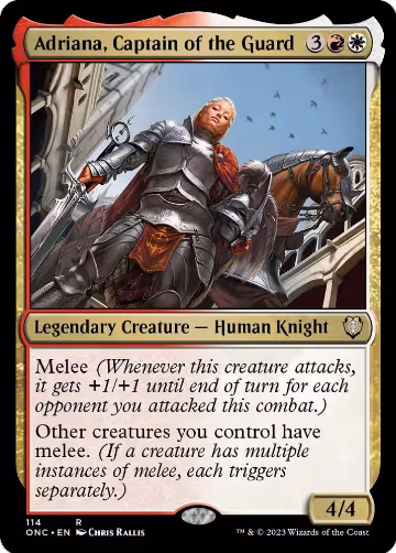 Adriana, Captain of the Guard (114), Commander: Phyrexia: All Will Be One — Magic card price
