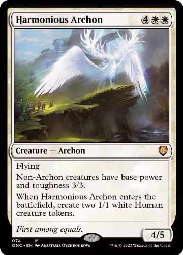 Harmonious Archon (74), Commander: Phyrexia: All Will Be One — Magic card price