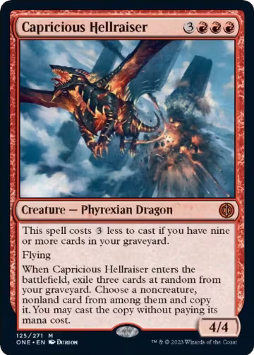 Capricious Hellraiser (125), Phyrexia: All Will Be One — Magic card price