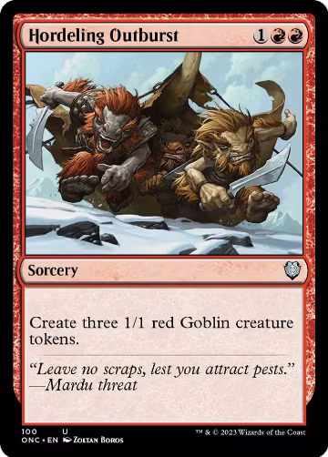 Hordeling Outburst (100), Commander: Phyrexia: All Will Be One — Magic card price