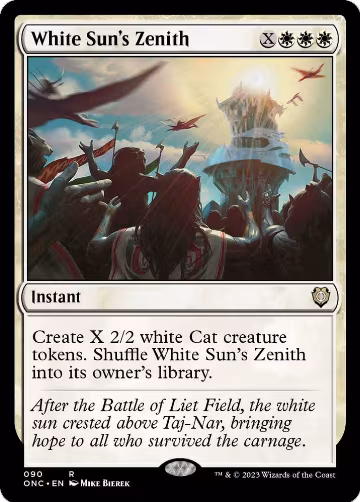 White Sun's Zenith (90), Commander: Phyrexia: All Will Be One — Magic card price