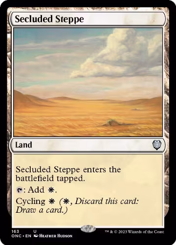 Secluded Steppe (163), Commander: Phyrexia: All Will Be One — Magic card price