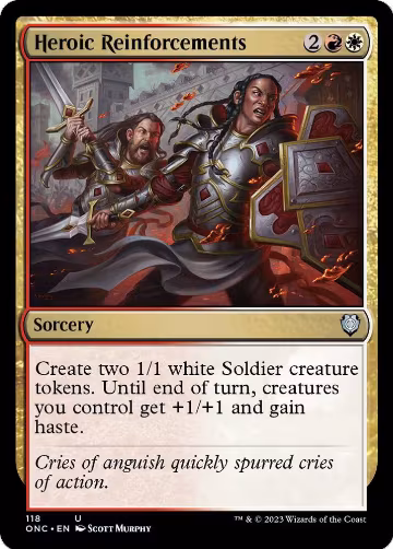 Heroic Reinforcements (118), Commander: Phyrexia: All Will Be One — Magic card price