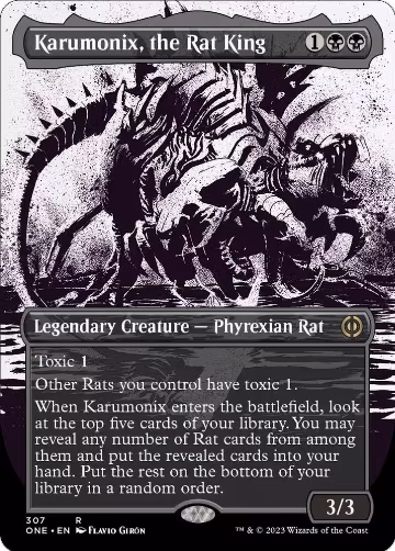Karumonix, the Rat King (Showcase) (307), Phyrexia: All Will Be One — Magic card price