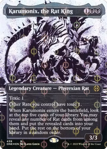 Karumonix, the Rat King (Showcase) (Step-and-Compleat Foil) (439), Phyrexia: All Will Be One — Magic card price