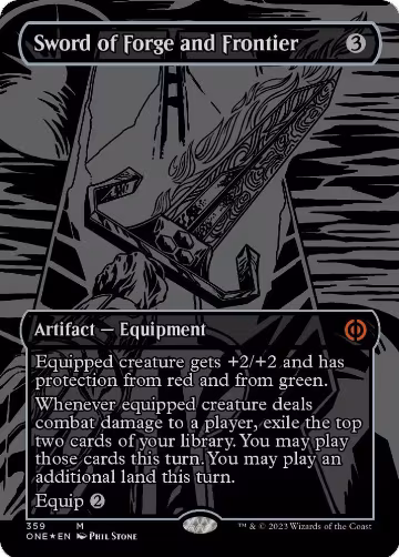 Sword of Forge and Frontier (Oil Slick Raised Foil) (359), Phyrexia: All Will Be One — Magic card price