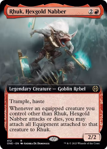 Rhuk, Hexgold Nabber (Extended Art) (412), Phyrexia: All Will Be One — Magic card price