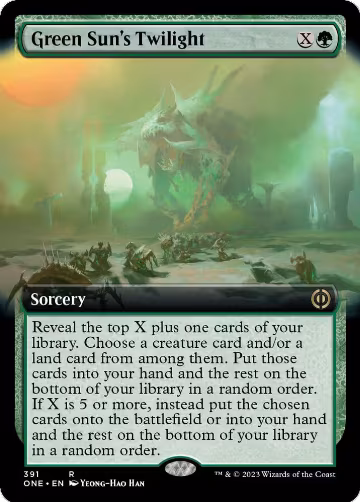 Green Sun's Twilight (Extended Art) (391), Phyrexia: All Will Be One — Magic card price