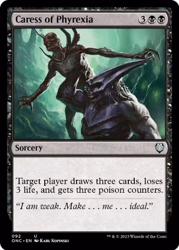 Caress of Phyrexia (92), Commander: Phyrexia: All Will Be One — Magic card price