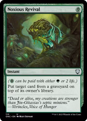Noxious Revival (110), Commander: Phyrexia: All Will Be One — Magic card price