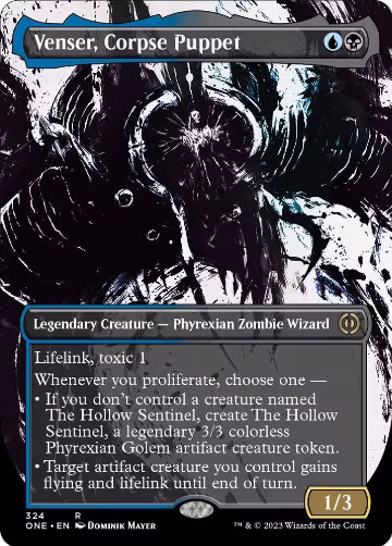 Venser, Corpse Puppet (Showcase) (324), Phyrexia: All Will Be One — Magic card price