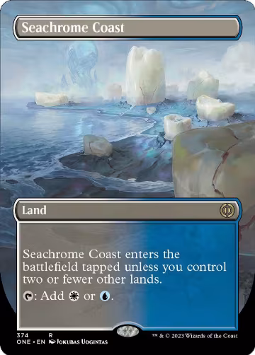 Seachrome Coast (Borderless) (374), Phyrexia: All Will Be One — Magic card price