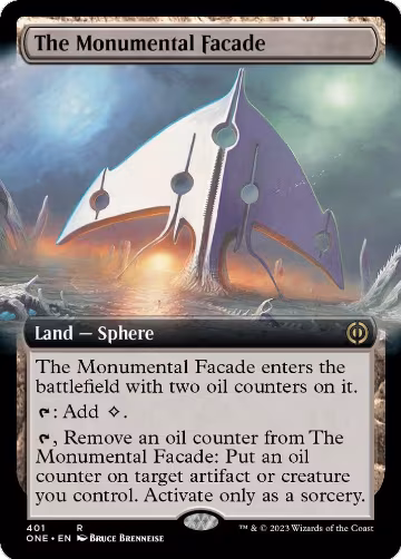 The Monumental Facade (Extended Art) (401), Phyrexia: All Will Be One — Magic card price