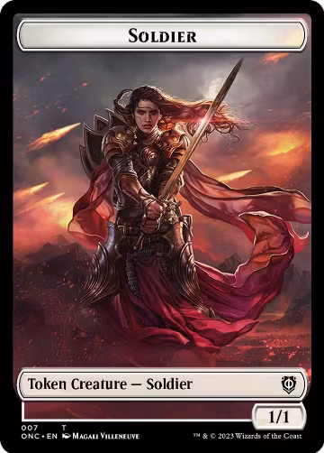 Soldier (007) // Angel (002) Double-Sided Token (7 // 2), Commander: Phyrexia: All Will Be One — Magic card price