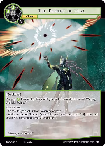 The Descent of Ulga (TWS-063 R), The War of the Suns — Force of Will card price