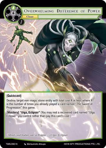 Overwhelming Difference of Power (TWS-060 N), The War of the Suns — Force of Will card price