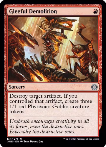 Gleeful Demolition (134), Phyrexia: All Will Be One — Magic card price