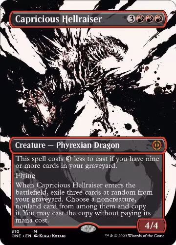 Capricious Hellraiser (Showcase) (310), Phyrexia: All Will Be One — Magic card price