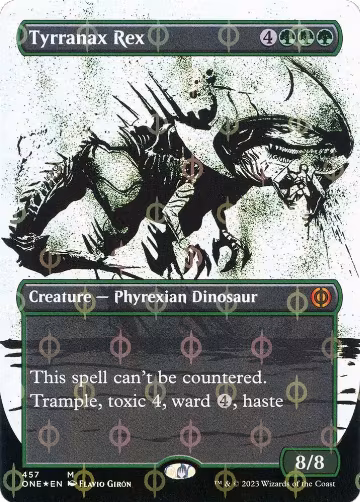 Tyrranax Rex (Showcase) (Step-and-Compleat Foil) (457), Phyrexia: All Will Be One — Magic card price