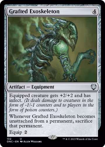 Grafted Exoskeleton (132), Commander: Phyrexia: All Will Be One — Magic card price