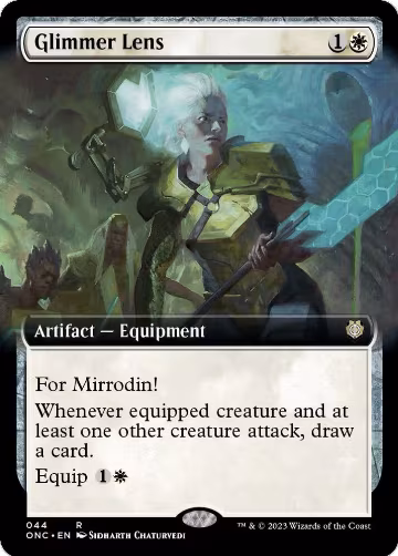 Glimmer Lens (Extended Art) (44), Commander: Phyrexia: All Will Be One — Magic card price