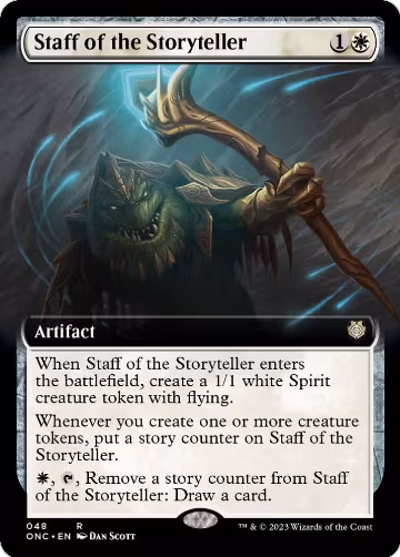 Staff of the Storyteller (Extended Art) (48), Commander: Phyrexia: All Will Be One — Magic card price