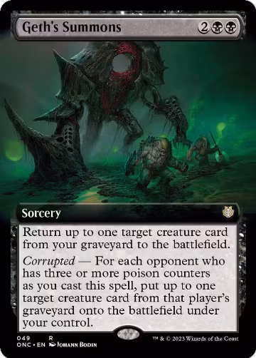 Geth's Summons (Extended Art) (49), Commander: Phyrexia: All Will Be One — Magic card price