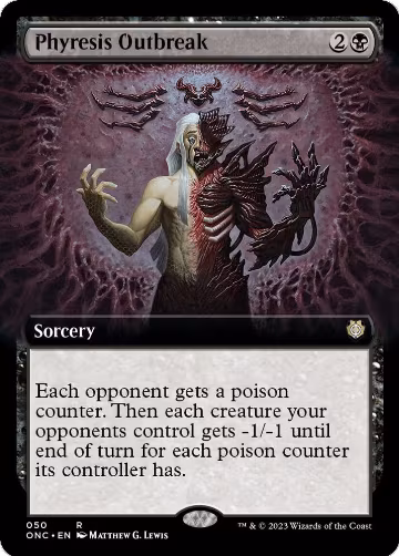 Phyresis Outbreak (Extended Art) (50), Commander: Phyrexia: All Will Be One — Magic card price