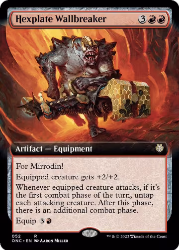 Hexplate Wallbreaker (Extended Art) (52), Commander: Phyrexia: All Will Be One — Magic card price