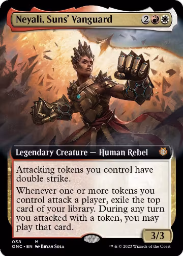 Neyali, Suns' Vanguard (Extended Art) (38), Commander: Phyrexia: All Will Be One — Magic card price