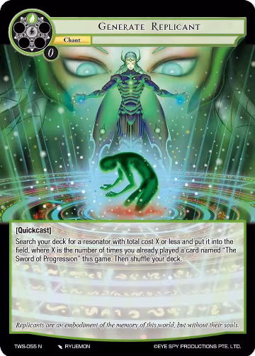 Generate Replicant (TWS-055 N), The War of the Suns — Force of Will card price