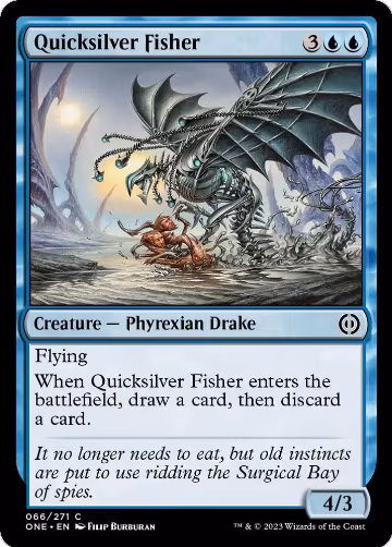 Quicksilver Fisher (66), Phyrexia: All Will Be One — Magic card price