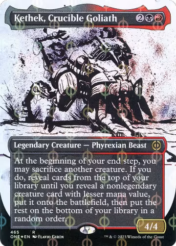 Kethek, Crucible Goliath (Showcase) (Step-and-Compleat Foil) (465), Phyrexia: All Will Be One — Magic card price