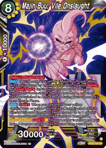 Majin Buu, Vile Onslaught (BT20-104), Power Absorbed — DB Super card price