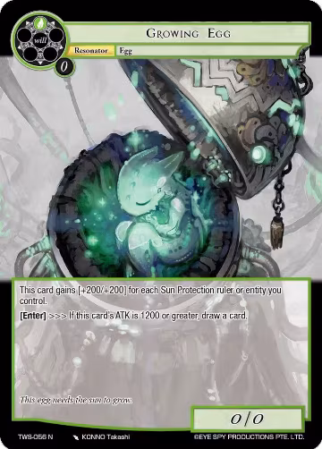 Growing Egg (TWS-056 N), The War of the Suns — Force of Will card price