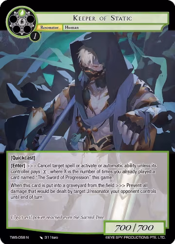 Keeper of Static (TWS-058 N), The War of the Suns — Force of Will card price