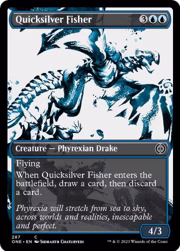 Quicksilver Fisher (Showcase) (287), Phyrexia: All Will Be One — Magic card price